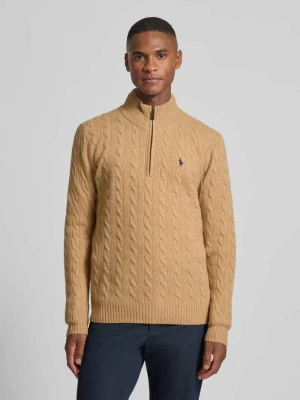 Sweter z dzianiny z mieszanki bawełny i kaszmiru ze stójką Polo Ralph Lauren