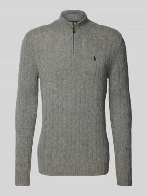 Sweter z dzianiny z mieszanki bawełny i kaszmiru ze stójką Polo Ralph Lauren