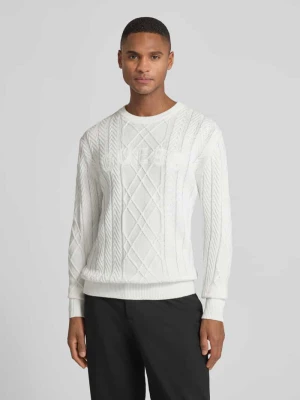 Sweter z dzianiny z Mieszanka bawełny i modalu Guess