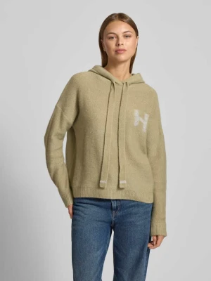 Sweter z dzianiny z mieszanki kaszmiru z kapturem Hemisphere