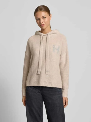 Sweter z dzianiny z mieszanki kaszmiru z kapturem Hemisphere