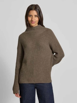 Sweter z dzianiny z mieszanki kaszmiru ze stójką model ‘LONA’ 0039 italy