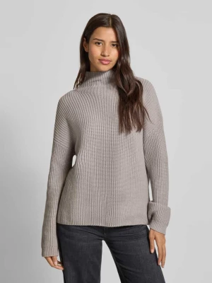 Sweter z dzianiny z mieszanki kaszmiru ze stójką model ‘LONA’ 0039 italy