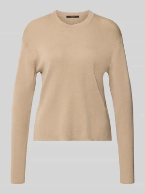 Sweter z dzianiny z mieszanki wełny dziewiczej i jedwabiu Windsor Beżowy