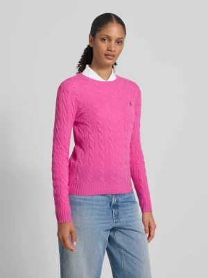 Sweter z dzianiny z mieszanki wełny i kaszmiru model ‘JULIANNA’ Polo Ralph Lauren