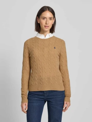 Sweter z dzianiny z mieszanki wełny i kaszmiru model ‘JULIANNA’ Polo Ralph Lauren