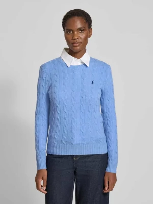Sweter z dzianiny z mieszanki wełny i kaszmiru model ‘JULIANNA’ Polo Ralph Lauren