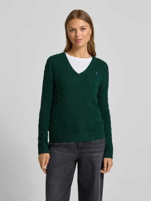 Sweter z dzianiny z mieszanki wełny i kaszmiru model ‘JULIANNA’ Polo Ralph Lauren