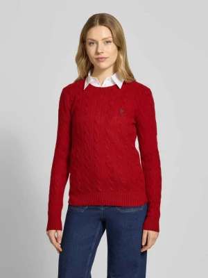 Sweter z dzianiny z mieszanki wełny i kaszmiru model ‘JULIANNA’ Polo Ralph Lauren