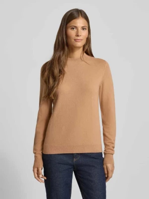 Sweter z dzianiny z mieszanki wełny i kaszmiru z okrągłym dekoltem comma