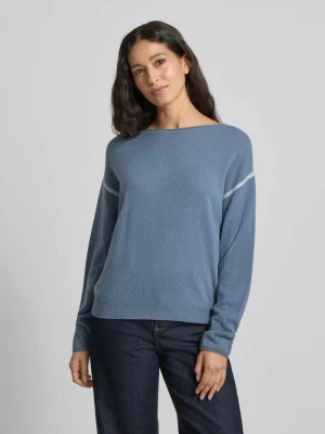 Sweter z dzianiny z mieszanki wełny i kaszmiru z okrągłym dekoltem LUISA CERANO