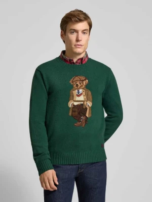 Sweter z dzianiny z mieszanki wełny i kaszmiru z okrągłym dekoltem Polo Ralph Lauren