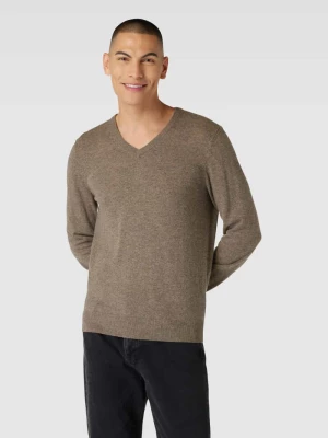 Sweter z dzianiny z mieszanki wełny jagnięcej z dekoltem w serek Gant