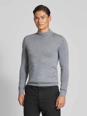 Sweter z dzianiny z mieszanki wełny ze stójką Christian Berg Men