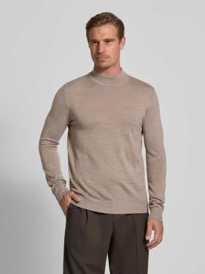 Sweter z dzianiny z mieszanki wełny ze stójką Christian Berg Men