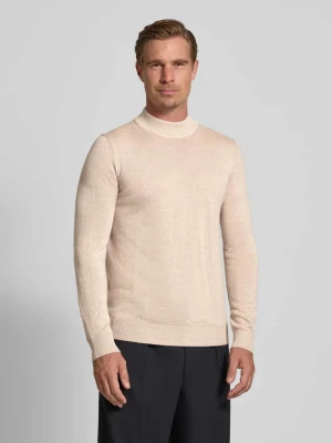 Sweter z dzianiny z mieszanki wełny ze stójką Christian Berg Men