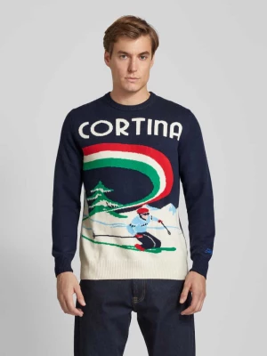 Sweter z dzianiny z mieszanki wełny model ‘CORTINA’ MC2 Saint Barth