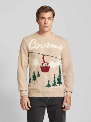 Sweter z dzianiny z mieszanki wełny model ‘COURMA PINES’ MC2 Saint Barth