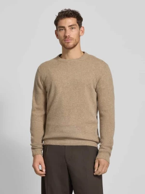 Sweter z dzianiny z mieszanki wełny model ‘KARL’ casual friday