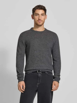 Sweter z dzianiny z mieszanki wełny model ‘KARL’ casual friday
