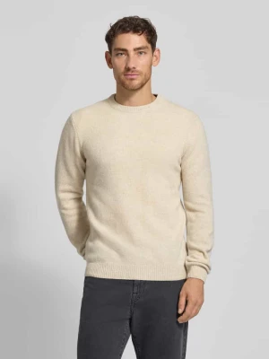 Sweter z dzianiny z mieszanki wełny model ‘KARL’ casual friday