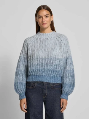 Sweter z dzianiny z mieszanki wełny z alpaki model ‘LARELYA’ drykorn