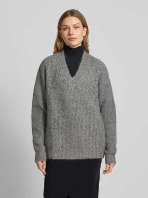 Sweter z dzianiny z mieszanki wełny z alpaki z dekoltem w serek GUIDO MARIA KRETSCHMER WOMAN
