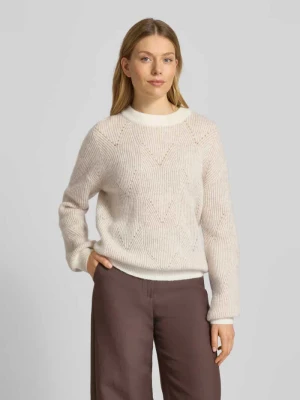 Sweter z dzianiny z mieszanki wełny z alpaki z okrągłym dekoltem FYNCH-HATTON