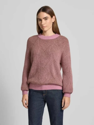 Sweter z dzianiny z mieszanki wełny z alpaki z okrągłym dekoltem FYNCH-HATTON