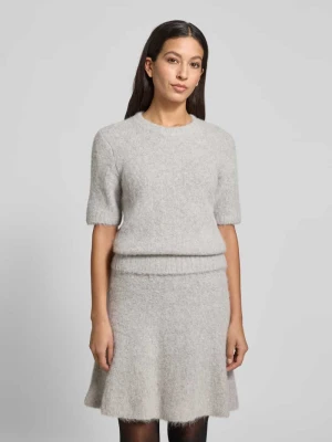 Sweter z dzianiny z mieszanki wełny z alpaki z rękawem o dł. 1/2 model ‘JEANNE’ Samsøe Samsøe