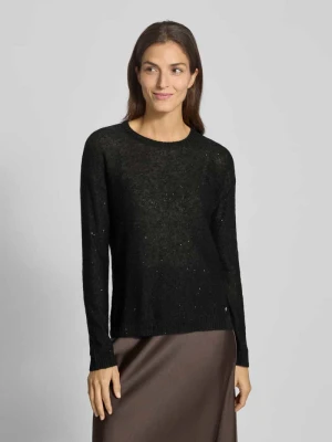Sweter z dzianiny z mieszanki wełny z cekinami model ‘Lesley’ BRAX