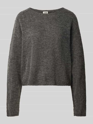 Sweter z dzianiny z mieszanki wełny z domieszką alpaki model 'IMENY' Drykorn Antracytowy melanż