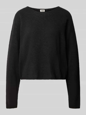 Sweter z dzianiny z mieszanki wełny z domieszką alpaki model 'IMENY' Drykorn Czarny