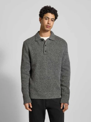 Sweter z dzianiny z mieszanki wełny z kołnierzykiem polo Calvin Klein Jeans