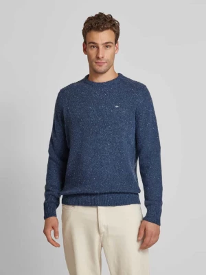 Sweter z dzianiny z mieszanki wełny z okrągłym dekoltem FYNCH-HATTON
