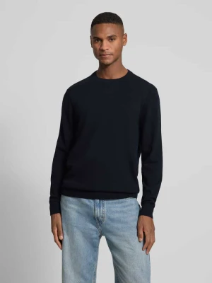 Sweter z dzianiny z mieszanki wełny z okrągłym dekoltem Profuomo