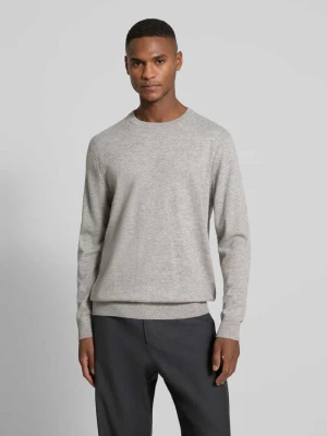 Sweter z dzianiny z mieszanki wełny z okrągłym dekoltem Profuomo