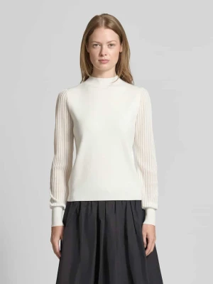 Sweter z dzianiny z mieszanki wiskozy z bufiastymi rękawami Zero
