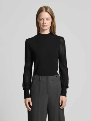 Sweter z dzianiny z mieszanki wiskozy z bufiastymi rękawami Zero