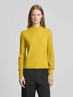 Sweter z dzianiny z mieszanki wiskozy z bufiastymi rękawami Zero