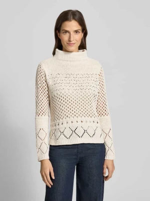 Sweter z dzianiny z mieszanki wiskozy z cekinami monari