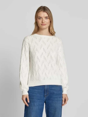 Sweter z dzianiny z mieszanki wiskozy z okrągłym dekoltem comma