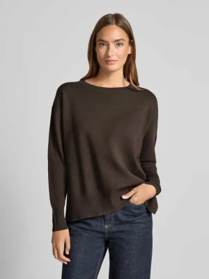 Sweter z dzianiny z mieszanki wiskozy z okrągłym dekoltem comma