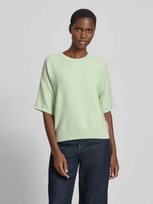 Sweter z dzianiny z mieszanki wiskozy z rękawem o dł. 1 / 2 model 'Thamira' MSCH Copenhagen Miętowy