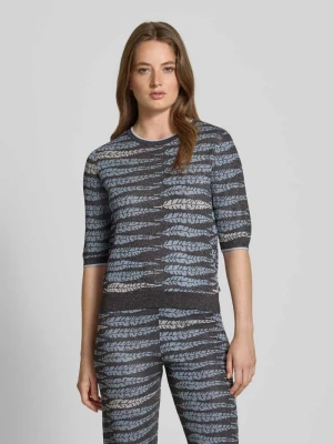 Sweter z dzianiny z mieszanki wiskozy z rękawem o dł. 1/2 Scotch & Soda