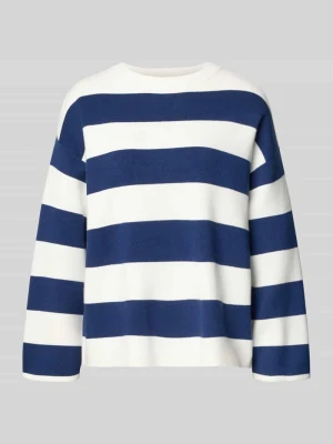 Sweter z dzianiny z mieszanki wiskozy ze wzorem w paski model ‘OTARI’ b.Young