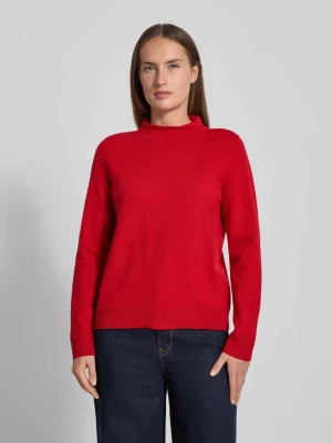 Sweter z dzianiny z mieszanki wiskozy ze wzorem ze stójką Betty Barclay