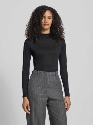 Sweter z dzianiny z mieszanki wiskozy ze wzorem ze stójką Christian Berg Woman Selection