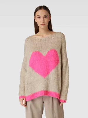 Sweter z dzianiny z motywem model ‘HEART’ miss goodlife