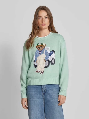 Sweter z dzianiny z motywem Polo Ralph Lauren